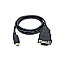 Equip 133392 USB-C auf seriell Adapterkabel 1.5m schwarz