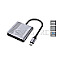Conceptronic DONN13G Adapter USB-C >2xHDMI / USB-C PD / USB 3.0 Alu 4K UHD