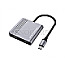 Conceptronic DONN13G Adapter USB-C >2xHDMI / USB-C PD / USB 3.0 Alu 4K UHD