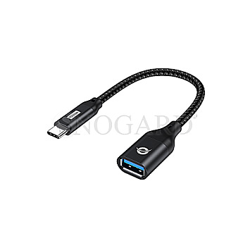 Conceptronic ABBY18B Adapter USB-C -> USB-A 3.0 OTG 10Gb/s schwarz