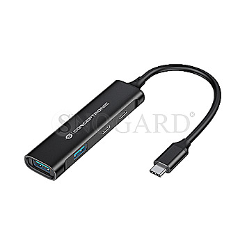 Conceptronic HUBBIES12B 4-Port USB 3.0 Hub schwarz
