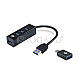 Conceptronic HUBBIES04B 4-Port-USB 3.0 Hub + OTG-Adapter schwarz