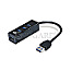 Conceptronic HUBBIES04B 4-Port-USB 3.0 Hub + OTG-Adapter schwarz