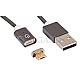 RealPower 168194 Magnetic Mobile Sync-/Ladekabel Micro-USB / USB 1m grau