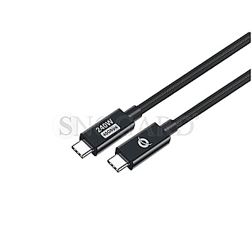 Conceptronic ETTA04B20 USB4 2x USB-C 4.0 Stecker PD3.1 240Hz 2m schwarz