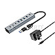 Conceptronic HUBBIES20GP 7-Port 3x USB-C 3.2 + 4x USB 3.0 Hub mit Netzteil