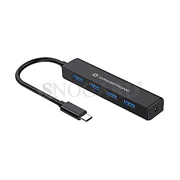 Conceptronic CTC4USB3 4-Port-USB 3.0 Hub schwarz