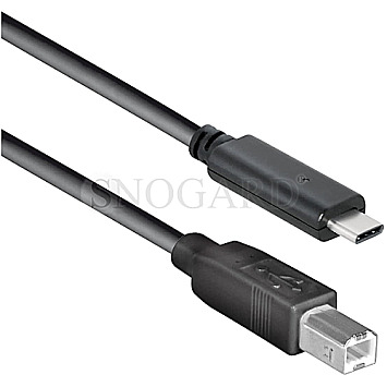 DeLOCK 83601 USB-C 2.0 Stecker -> USB 2.0 Typ-B Stecker 1m schwarz