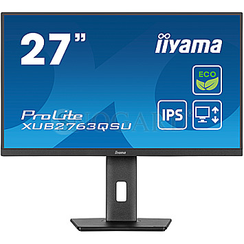68.6cm (27") Iiyama ProLite XUB2763QSU-B1 IPS WQHD 100Hz Pivot Lautsprecher