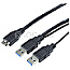 LogiLink CU0074 USB 3.0 Y-Kabel 2x Buchse A auf Stecker A 3m schwarz