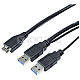 LogiLink CU0074 USB 3.0 Y-Kabel 2x Buchse A auf Stecker A 3m schwarz