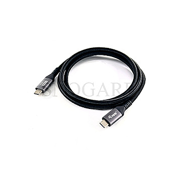 Equip 128381 USB-C 4.0 Kabel 2x USB 4 Gen 3 Typ-C Stecker 1.2m schwarz