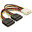 DeLOCK 60102 Power SATA HDD 2x zu 4pin Molex Adapter 11cm
