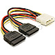 DeLOCK 60102 Power SATA HDD 2x zu 4pin Molex Adapter 11cm