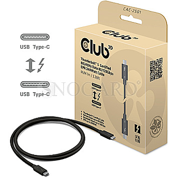 Club 3D CAC-2501 Thunderbolt 5 Kabel 8K / 240Hz 1m schwarz