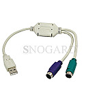 LogiLink AU0004A USB zu PS/2 Adapter 20cm grau