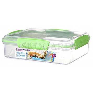 Sistema 21482 Snackbox Snack Attack Duo to Go 975ml stapelbar