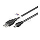 Goobay 93902 USB 2.0 Typ-A Stecker/USB 2.0 Typ-B Mini 5pin Stecker 1.8m schwarz