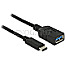 DeLOCK 65634 USB 3.0 Adapter USB-C 3.0 Stecker / USB-A 3.0 Buchse 15cm schwarz
