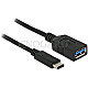 DeLOCK 65634 USB 3.0 Adapter USB-C 3.0 Stecker / USB-A 3.0 Buchse 15cm schwarz