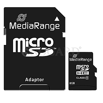 8GB MediaRange MR957 R15 microSDHC Class 10 Kit