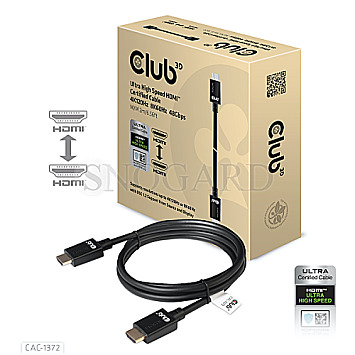 Club 3D CAC-1372 10K Ultra High Speed HDMI 2.1 Kabel 2m schwarz
