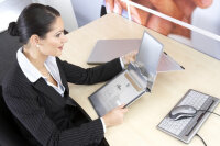 BakkerElkhuizen NB-Ständer Ergo-Q260 5Stufen plastik silber retail