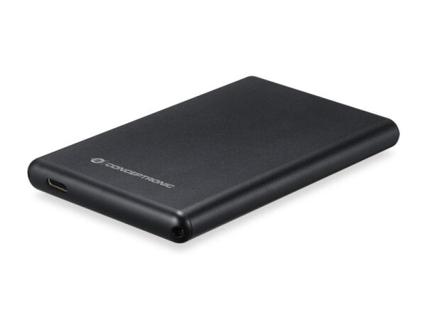 Conceptronic SSD Gehäuse 2.5"SATA 6Gb/s HDD/SSD USB-C 3.2 schwarz