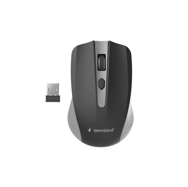 gembird Maus OPT WIRELESS 4 Tasten inkl. USB grau-silber