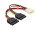 DELOCK Stromkabel 2x SATA 15Pin -> Molex 4Pin 0.16m