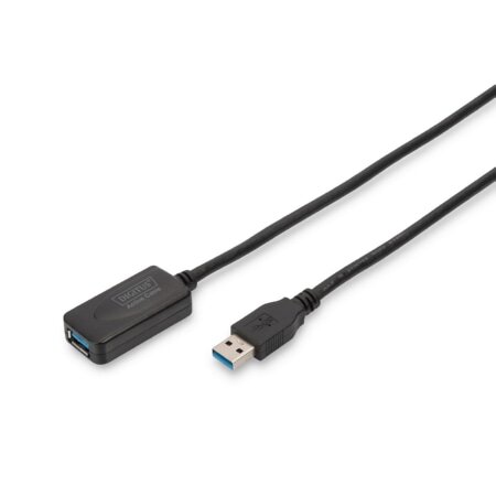 DIGITUS USB 3.0 Verlängerungskabel aktiv A -A St/Bu 5.0m sw