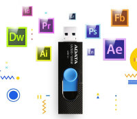USB-Stick 128GB ADATA DashDrive UV320 (black/blue) retail