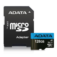 SD MicroSD Card 128GB ADATA    SDXC (UHS-I Class 10) m. A. retail