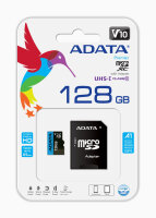 SD MicroSD Card 128GB ADATA    SDXC (UHS-I Class 10) m. A. retail