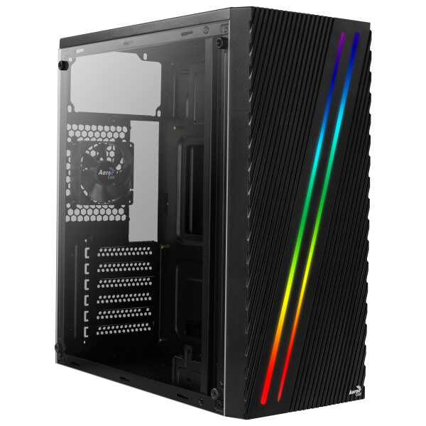 AeroCool Streak Tower 30.05l Acrylfenster RGB Black Edition