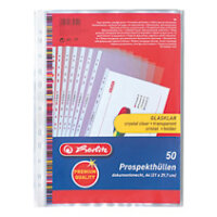 Herlitz Prospekthülle  A4 glasklar Premium 50er Packu