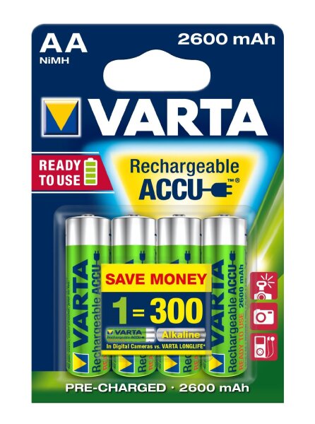 Varta Akku RECHARGE Power    AA  HR6  2600mAh           4St.
