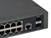 LevelOne GB/WebSmart PoE Switch 24xPoE/2xSFP/+  370W   1Gbps