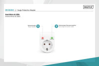 DIGITUS Überspannungsschutzadapter für Steckdose weiß