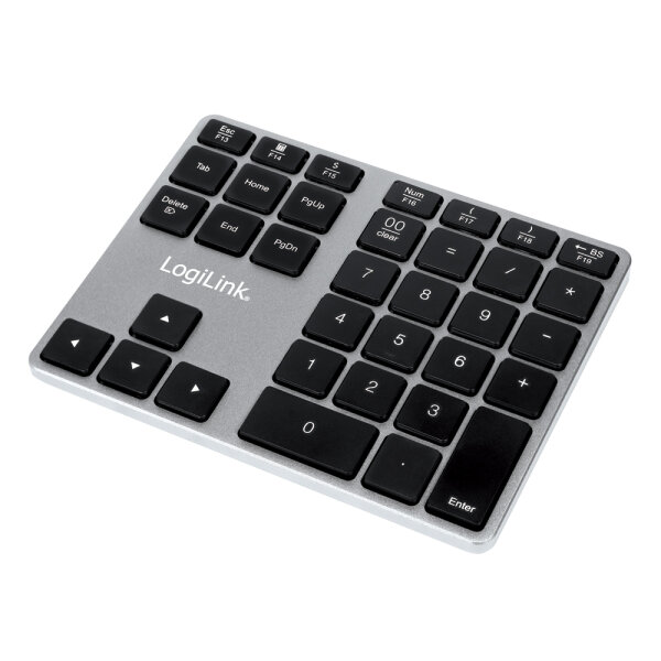 Logilink Keypad Bluetooth, mit 35 Tasten, ALU, Space grau