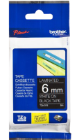 Schriftbandkassette Brother  6mm schwarz/weiß TZE315