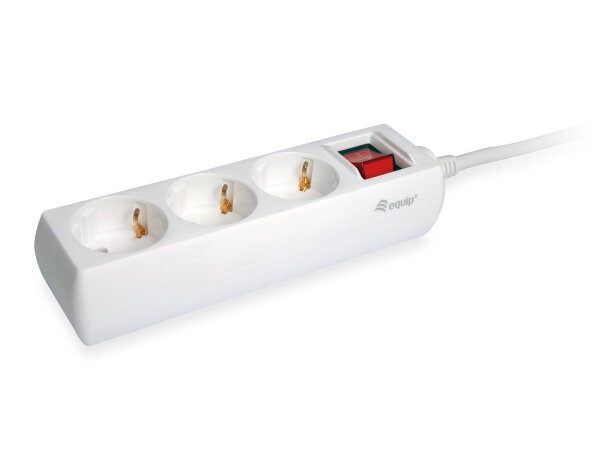 Equip Steckdosenleiste CEE7/7 90°->3xSchuko +Switch