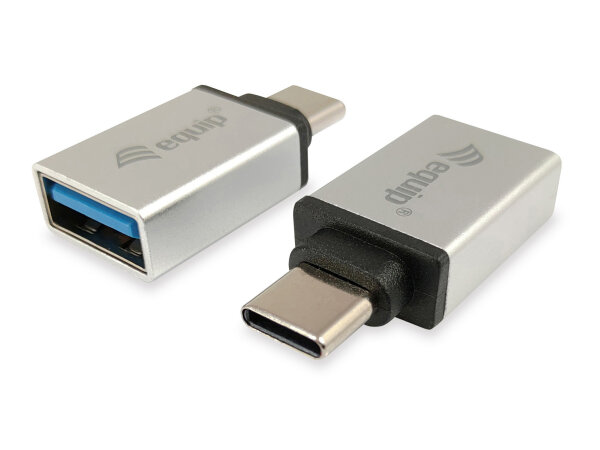 Equip Adapter USB Typ-C -> USB 3.0 Typ-A 5000Gbit/s 2er Pack USB-C / USB-A Aluminium silber
