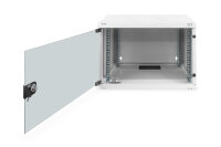 DIGITUS Wandgehäuse SOHO 7HE 370x540x400mm Glastür grau unm.