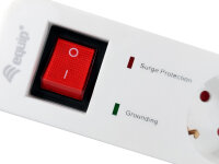 Equip Steckdosenleiste CEE7/7 90°->5xSchuko/2xUSBA +Switch