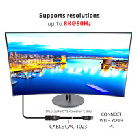 Club3D DisplayPort-Kabel 1.4 Verlängerung    3m 8K60HZ St/Bu retail
