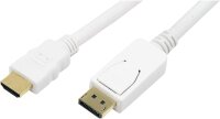 Logilink Display Port to HDMI Adapterkabel 2m Full-HD white