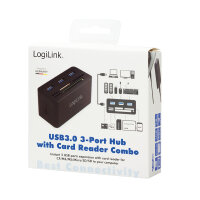 Logilink Card Reader extern mit 3xUSB 3.0 HUB AiO Cardreader