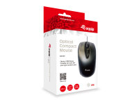 Equip Life optische Tischmaus USB Optical Mouse Rechts- und Linkshänder Kompaktmaus 1000dpi schwarz