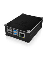 IcyBox  Raspberry Pi 4 Aluminium/Kunststoff Case Schutzgehäuse schwarz